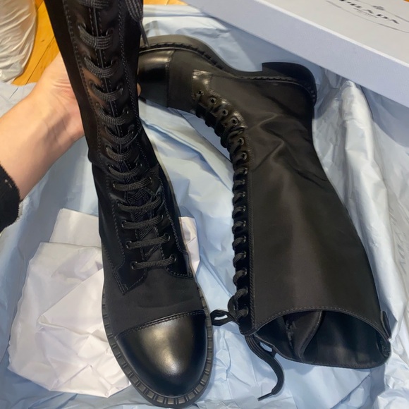 Prada knee high combat boots - Picture 2 of 3